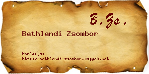 Bethlendi Zsombor névjegykártya